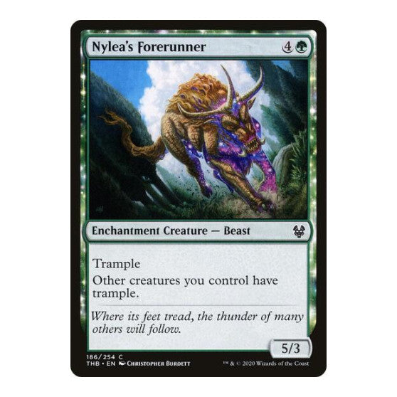 Nylea's Forerunner (THB) #186 Common (Lightly Played) Theros Beyond Death Magic: The Gathering: 2020