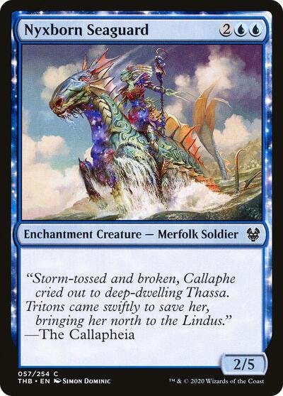 Nyxborn Seaguard (THB) #57 Common (Lightly Played) Theros Beyond Death Magic: The Gathering: 2020