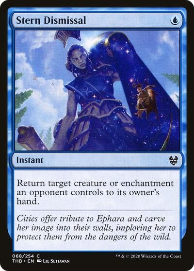Stern Dismissal (THB) #68 Common (Lightly Played) Theros Beyond Death Magic: The Gathering: 2020