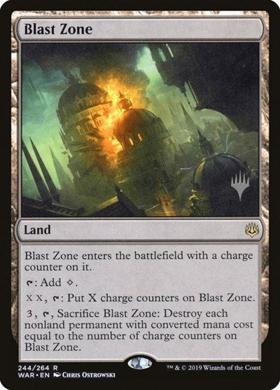 Blast Zone (WAR) (PPTHB) #244 Rare (Lightly Played) Promo Pack: Theros Beyond Death Magic: The Gathering: 2020
