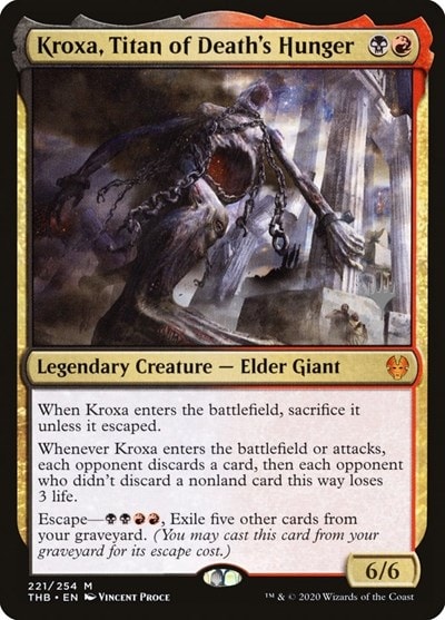 Kroxa, Titan of Death's Hunger (PPTHB) #221 Mythic Rare (Near Mint) Promo Pack: Theros Beyond Death Magic: The Gathering: 2020