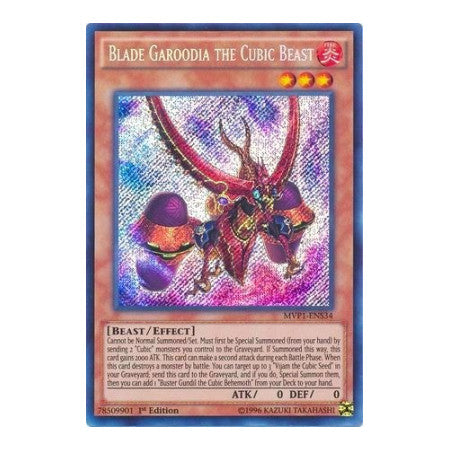 Blade Garoodia the Cubic Beast (MVP1-ENS) #MVP1-ENS34 Secret Rare (1st Edition Near Mint) The Dark Side of Dimensions Movie Pack: Secret Edition YuGiOh: 2020