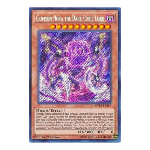 Crimson Nova the Dark Cubic Lord (MVP1-ENS) #MVP1-ENS39 Secret Rare (1st Edition Near Mint) The Dark Side of Dimensions Movie Pack: Secret Edition YuGiOh: 2020