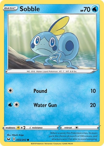 Sobble (055) (SWSH01) #055/202 Common (Near Mint) SWSH01: Sword & Shield Base Set Pokemon: 2020