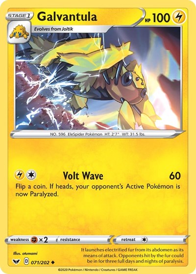 Galvantula (SWSH01) #071/202 Uncommon (Near Mint) SWSH01: Sword & Shield Base Set Pokemon: 2020