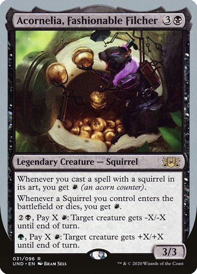 Acornelia Fashionable Filcher (UND) #31 Rare (Lightly Played) Unsanctioned Magic: The Gathering: 2020