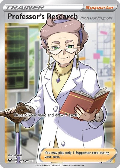 Professors Research Full Art (SWSH01) #201/202 Ultra Rare (Holofoil Near Mint) SWSH01: Sword & Shield Base Set Pokemon: 2020