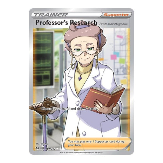 Professors Research Professor Magnolia Full Art (SWSH01) #201/202 Ultra Rare (Holofoil Near Mint) SWSH01: Sword & Shield Base Set Pokemon: 2020