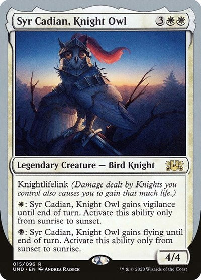 Syr Cadian Knight Owl (UND) #15 Rare (Lightly Played) Unsanctioned Magic: The Gathering: 2020
