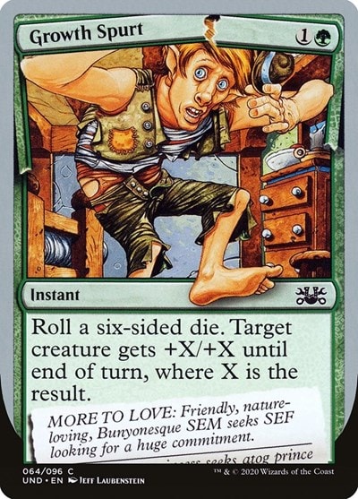 Growth Spurt (UND) #64 Common (Lightly Played) Unsanctioned Magic: The Gathering: 2020