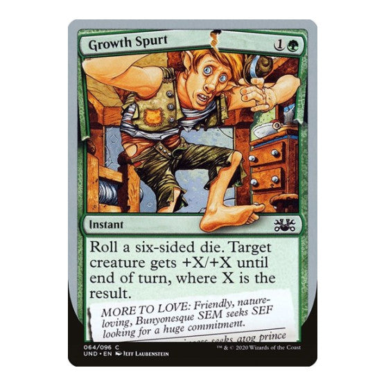 Growth Spurt (UND) #64 Common (Lightly Played) Unsanctioned Magic: The Gathering: 2020