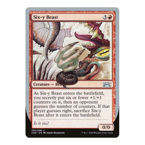 Six-y Beast (UND) #56 Uncommon (Lightly Played) Unsanctioned Magic: The Gathering: 2020