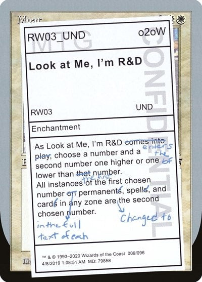 Look at Me Im RandD (UND) #9 Rare (Lightly Played) Unsanctioned Magic: The Gathering: 2020