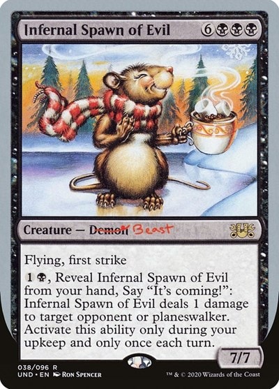 Infernal Spawn of Evil (UND) #38 Rare (Lightly Played) Unsanctioned Magic: The Gathering: 2020