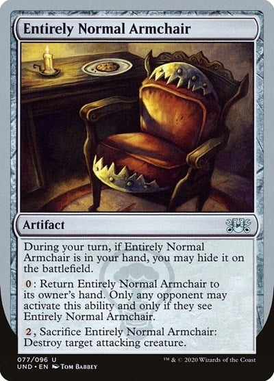 Entirely Normal Armchair (UND) #77 Uncommon (Lightly Played) Unsanctioned Magic: The Gathering: 2020
