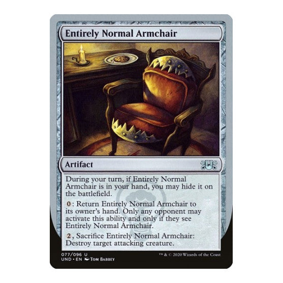 Entirely Normal Armchair (UND) #77 Uncommon (Lightly Played) Unsanctioned Magic: The Gathering: 2020