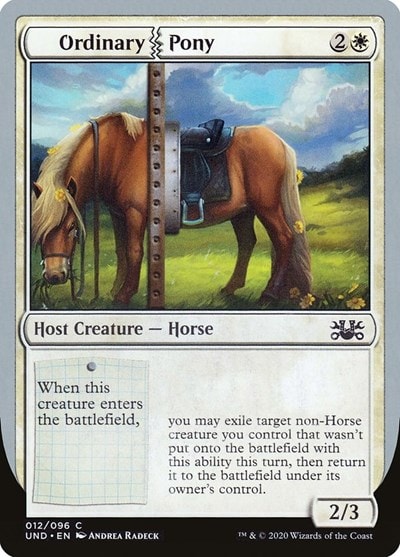 Ordinary Pony (UND) #12 Common (Lightly Played) Unsanctioned Magic: The Gathering: 2020