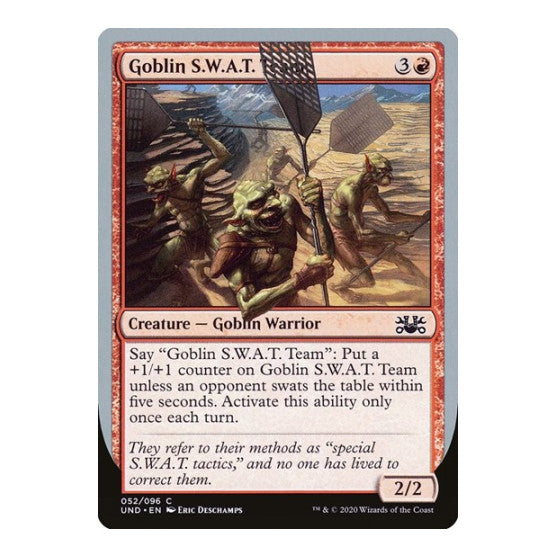 Goblin S.W.A.T. Team (UND) #52 Common (Lightly Played) Unsanctioned Magic: The Gathering: 2020