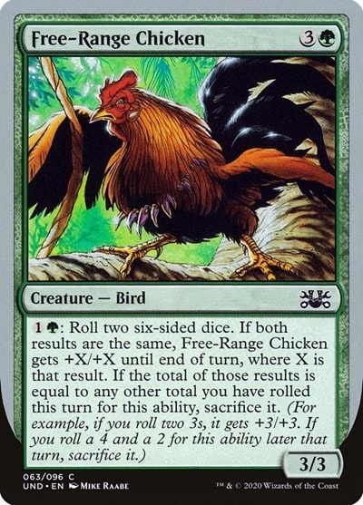 Free Range Chicken (UND) #63 Common (Lightly Played) Unsanctioned Magic: The Gathering: 2020