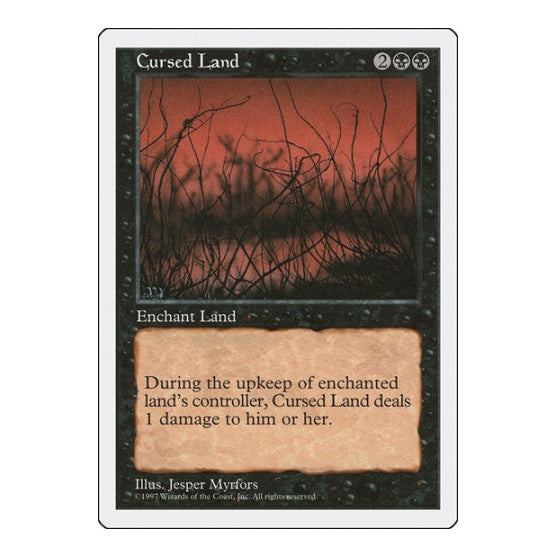 Cursed Land (5ED) #152 Uncommon (Moderately Played) Fifth Edition Magic: The Gathering: 1997
