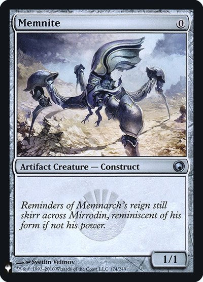 Memnite (LIST) #SOM-174 Uncommon (Near Mint) The List Reprints Magic: 2026