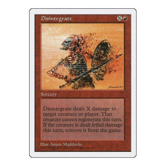 Disintegrate (5ED) #219 Common Fifth Edition Magic: The Gathering: 1997