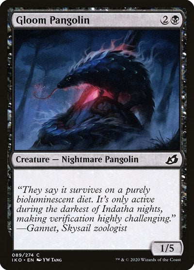 Gloom Pangolin (IKO) #89 Common (Foil Lightly Played) Ikoria: Lair of Behemoths Magic: The Gathering: 2020