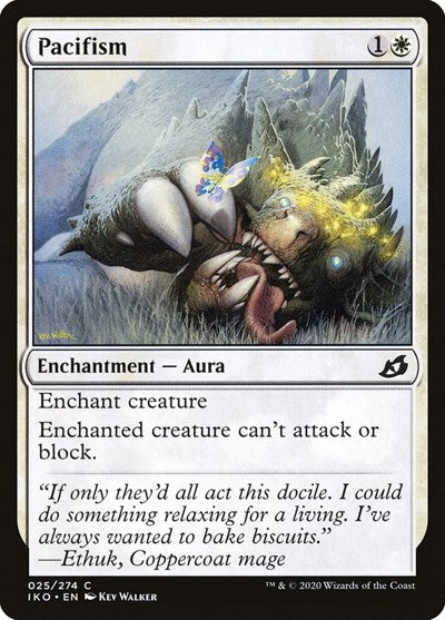Pacifism (IKO) #25 Common (Foil Lightly Played) Ikoria: Lair of Behemoths Magic: The Gathering: 2020