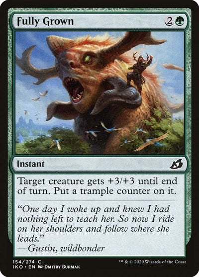 Fully Grown (IKO) #154 Common (Foil Lightly Played) Ikoria: Lair of Behemoths Magic: The Gathering: 2020
