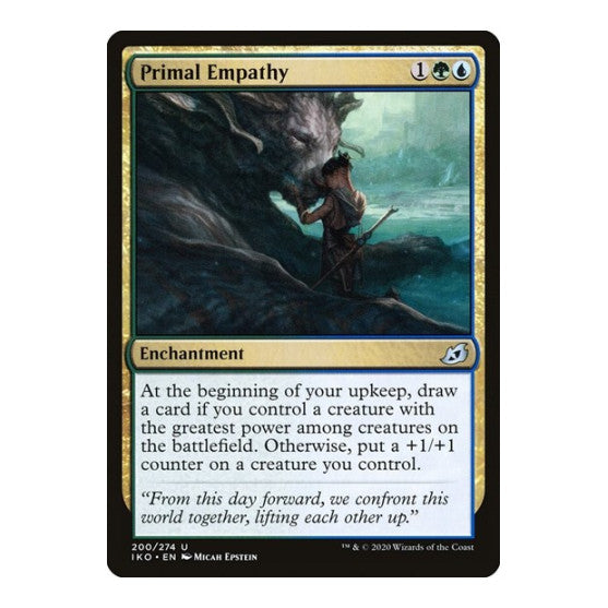 Primal Empathy (IKO) #200 Uncommon Ikoria: Lair of Behemoths Magic: The Gathering: 2020