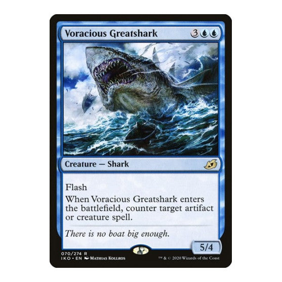 Voracious Greatshark (IKO) #70 Rare (Foil Lightly Played) Ikoria: Lair of Behemoths Magic: The Gathering: 2020
