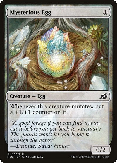 Mysterious Egg (IKO) #3 Common (Foil Lightly Played) Ikoria: Lair of Behemoths Magic: 2020