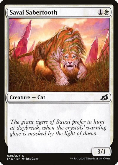 Savai Sabertooth (IKO) #29 Common (Foil Lightly Played) Ikoria: Lair of Behemoths Magic: The Gathering: 2020
