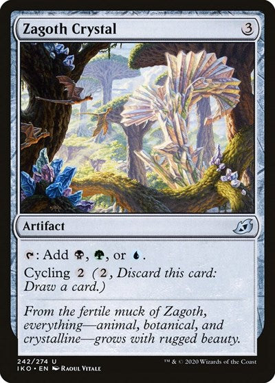 Zagoth Crystal (IKO) #242 Uncommon (Lightly Played) Ikoria: Lair of Behemoths Magic: 2020