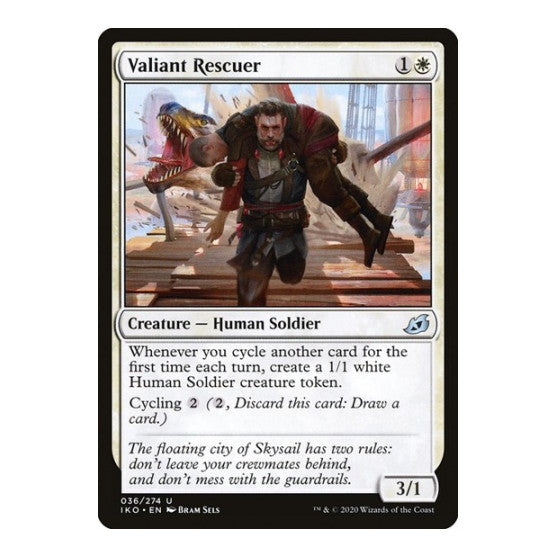 Valiant Rescuer (IKO) #36 Uncommon (Foil Lightly Played) Ikoria: Lair of Behemoths Magic: The Gathering: 2020