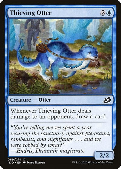 Thieving Otter (IKO) #69 Common (Foil Lightly Played) Ikoria: Lair of Behemoths Magic: The Gathering: 2020