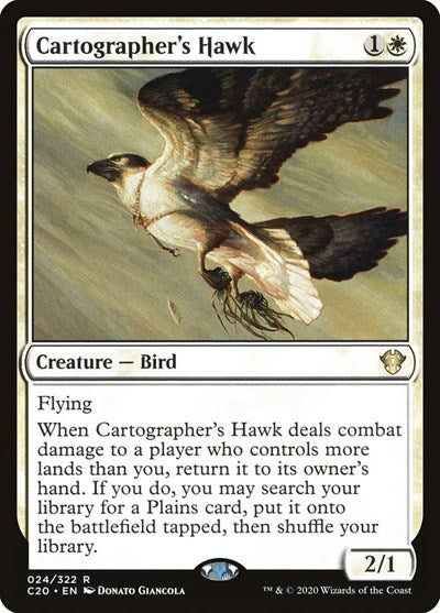 Cartographers Hawk (C20) #24 Rare (Lightly Played) Commander 2020 Magic: The Gathering: 2020