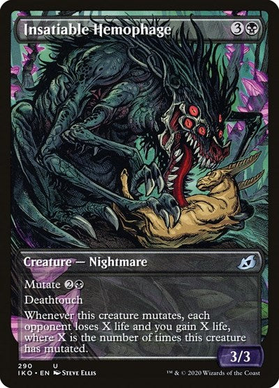 Insatiable Hemophage Showcase (IKO) #290 Uncommon Ikoria: Lair of Behemoths Magic: The Gathering: 2020