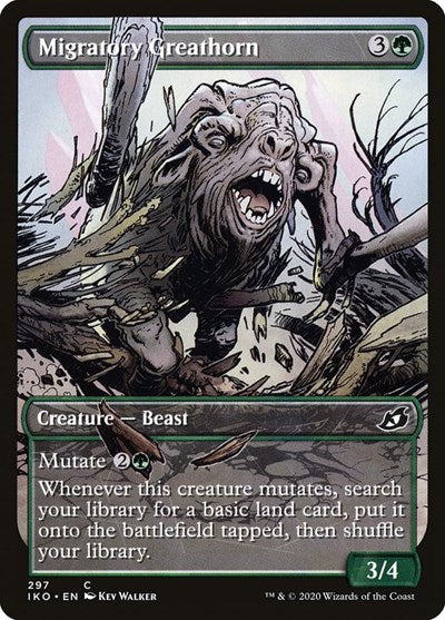 Migratory Greathorn Showcase (IKO) #297 Common Ikoria: Lair of Behemoths Magic: The Gathering: 2020