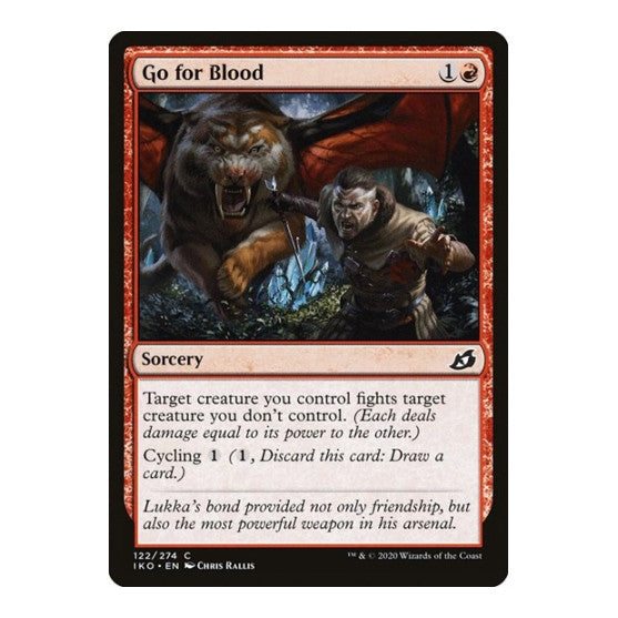 Go for Blood (IKO) #122 Common Ikoria: Lair of Behemoths Magic: The Gathering: 2020
