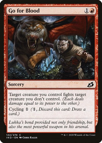Go for Blood (IKO) #122 Common (Foil Lightly Played) Ikoria: Lair of Behemoths Magic: 2020