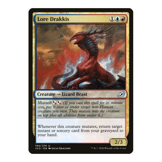 Lore Drakkis (IKO) #194 Uncommon (Foil Lightly Played) Ikoria: Lair of Behemoths Magic: The Gathering: 2020