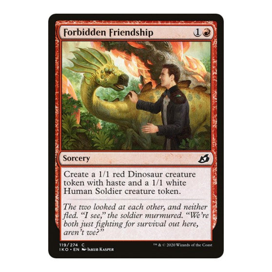 Forbidden Friendship (IKO) #119 Common Ikoria: Lair of Behemoths Magic: The Gathering: 2020