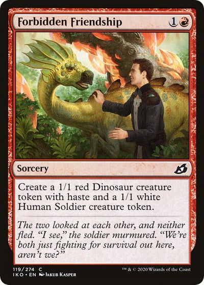 Forbidden Friendship (IKO) #119 Common (Foil Lightly Played) Ikoria: Lair of Behemoths Magic: The Gathering: 2020