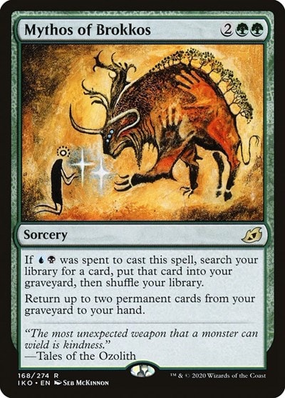 Mythos of Brokkos (IKO) #168 Rare (Lightly Played) Ikoria: Lair of Behemoths Magic: The Gathering: 2020