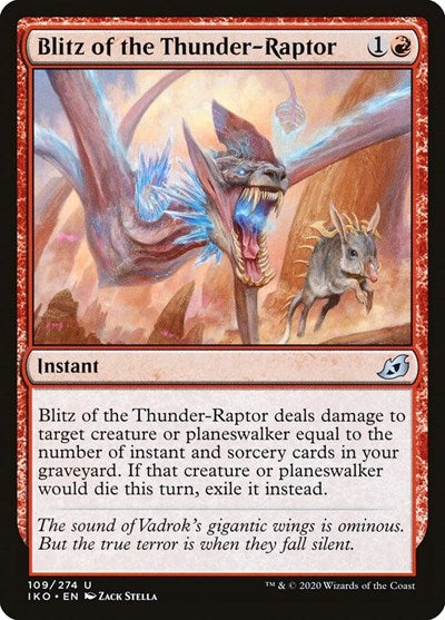 Blitz of the Thunder Raptor (IKO) #109 Uncommon (Lightly Played) Ikoria: Lair of Behemoths Magic: The Gathering: 2020
