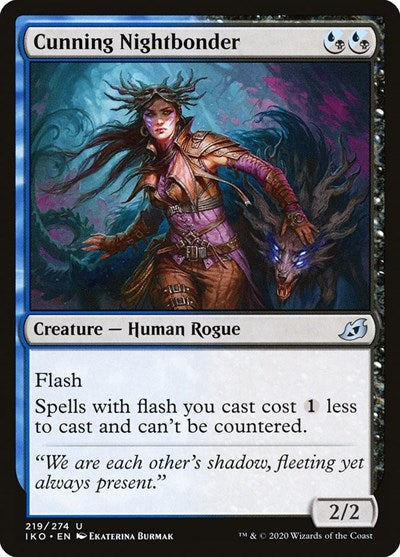 Cunning Nightbonder (IKO) #219 Uncommon (Foil Near Mint) Ikoria: Lair of Behemoths Magic: 2020