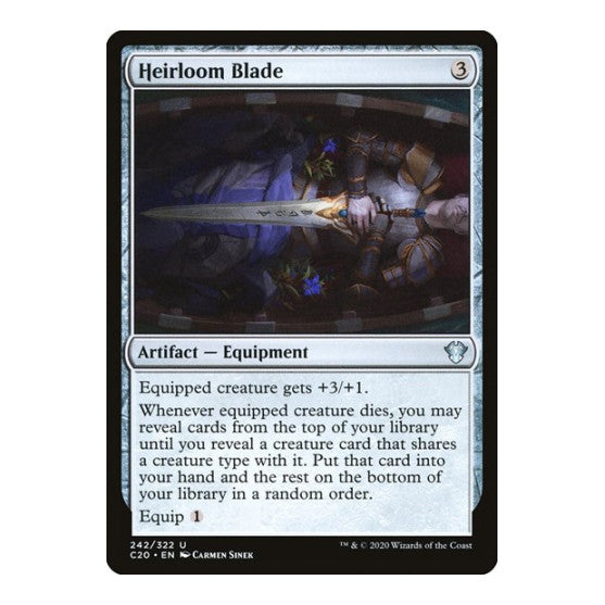 Heirloom Blade (C20) #242 Uncommon (Lightly Played) Commander 2020 Magic: The Gathering: 2020