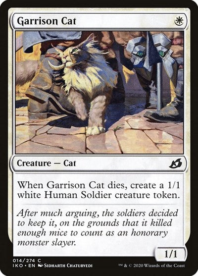 Garrison Cat (IKO) #14 Common (Foil Lightly Played) Ikoria: Lair of Behemoths Magic: The Gathering: 2020