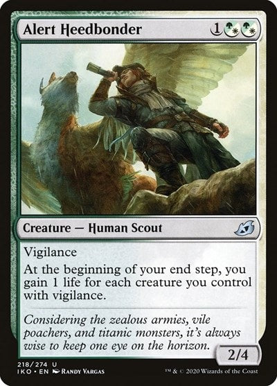 Alert Heedbonder (IKO) #218 Uncommon (Lightly Played) Ikoria: Lair of Behemoths Magic: The Gathering: 2020